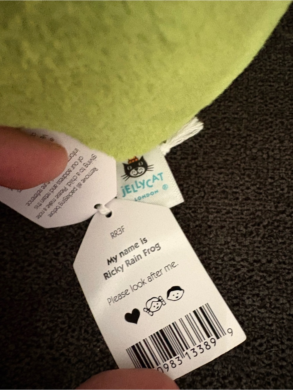 Jellycat Ricky Rain Frog - Picture 2 of 3